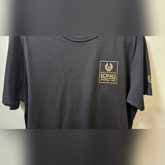 BELSTAFF LONG WAY UP Motorcycle Collection 100% Cotton T-Shirt Black Mens Size M - Picture 3 of 11